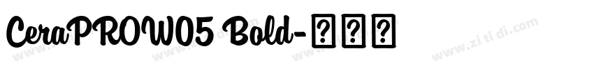 CeraPROW05 Bold字体转换